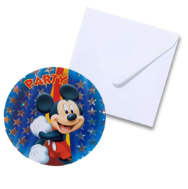 Mickey Mouse uitnodigingen 5 stuks