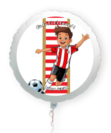 Voetbal Eindhoven folie ballon XL met eigen naam 58cm
