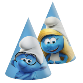 Smurfen feesthoedjes 6 stuks