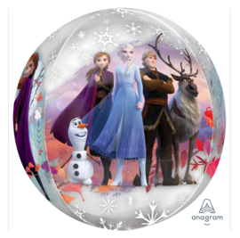 Frozen 2 ballon rondvormig doorzichtig ORBZ 38x40cm