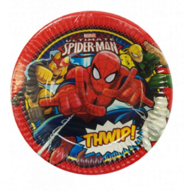 Spiderman bordjes 8 stuks 19,5cm