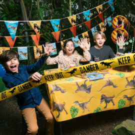 Jurassic dinosaurus vlaggenlijn papier 3m