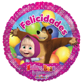 Masha en de beer folie ballon 45cm