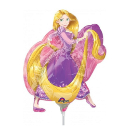 Rapunzel prinsessen folie ballon op stok 28cm