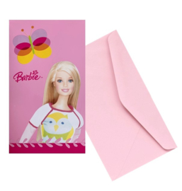 Barbie uitnodigingen 6 stuks