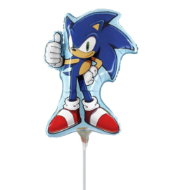 Sonic folie ballon op stok 36cm
