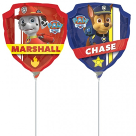 Paw Patrol folie ballon op stok 25cm