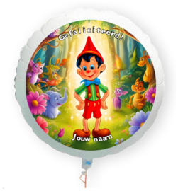 Pinokkio folie ballon XL met eigen naam 58cm