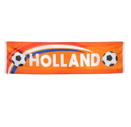 Oranje WK voetbal Holland banner 180x50cm