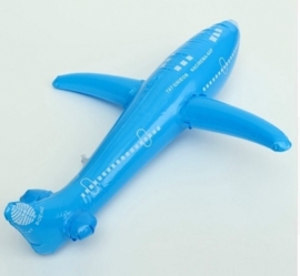 Opblaasbaar vliegtuig blauw