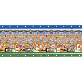 Oranje voetbalstadion muur versiering 240x180cm