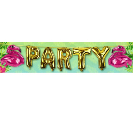 Folie ballon Party gouden letters flamingo