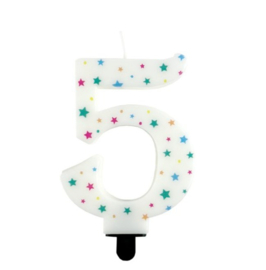 Cijfer vijf kaars taart 8,5 cm