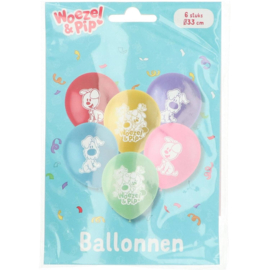 Woezel en Pip ballonnen 6 stuks 33cm