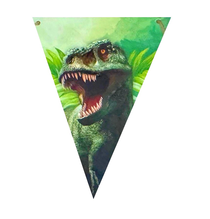 Dinosaurus vlaggenlijn papier 300cm