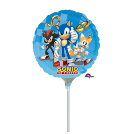 Sonic folie ballon op stok 22cm