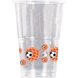 Oranje plastic bekers oranje 10 stuks