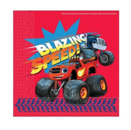 Blaze en de monsterwielen servetten 20 stuks 33x33cm