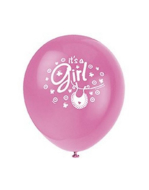 It's a girl ballonnen meisje 8 stuks