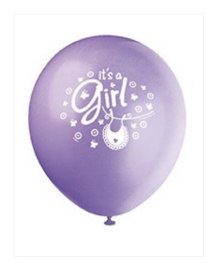 It's a girl ballonnen meisje 8 stuks