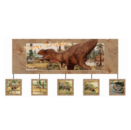 Jurassic Dinosaurus Happy Birthday banner 153x51cm