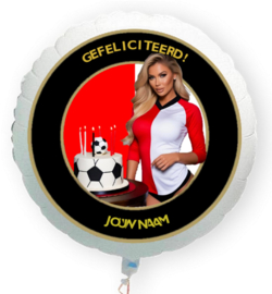 Voetbal Rotterdam 010 folie ballon XL met eigen naam 58cm
