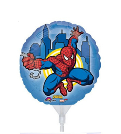 Spiderman folie ballon op stok 22cm