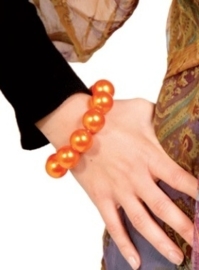 Oranje parel armband