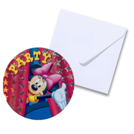 Minnie Mouse uitnodigingen 5 stuks