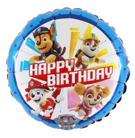 Paw Patrol Happy Birthday folie ballon 45cm