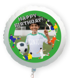 Voetbal verjaardag eigen foto ballon XL 58cm