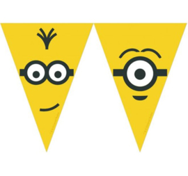 Minions slinger vlaggenlijn plastic 2,3m