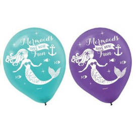 Zeemeermin ballonnen 5 stuks