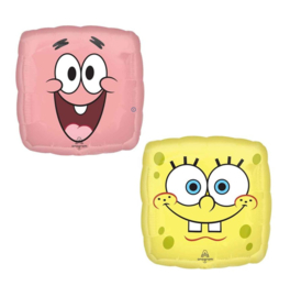 Spongebob en Patrick Ster folie ballon 45cm