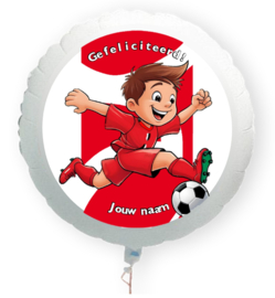 Voetbal Almere folie ballon XL met eigen naam 58cm