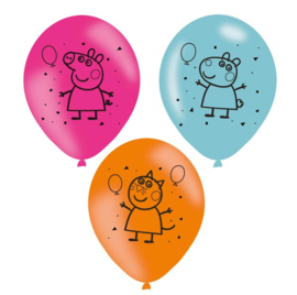 Peppa Pig ballonnen 6 stuks