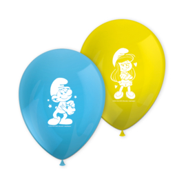 Smurfen ballonnen 8 stuks 30cm