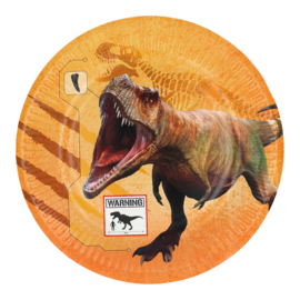Jurassic dinosaurus borden 8 stuks 23cm