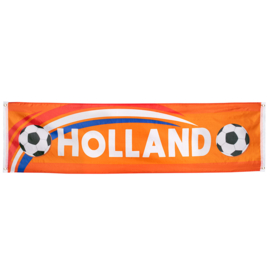 Holland oranje banner polyester 180x50cm