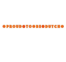 Oranje WK proud to be dutch letterslinger 2m