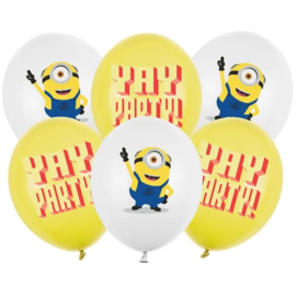 Minions ballonnen 6 stuks 30cm