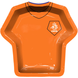 Oranje voetbal KNVB borden 8 stuks 24cm