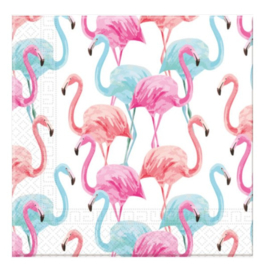 Flamingo servetten 20 stuks 33x33cm