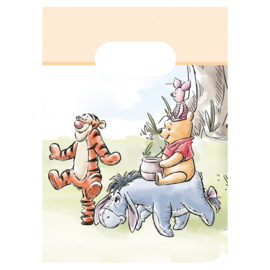 Winnie de Poeh feestzakjes papier 4 stuks