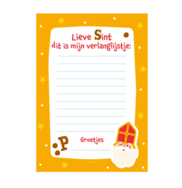 Sinterklaas verlanglijstje 6 stuks