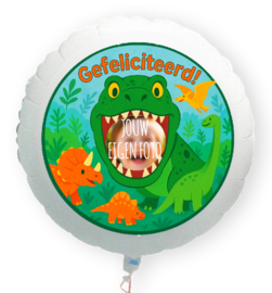 Dinosaurus folie ballon XL met eigen foto 58cm