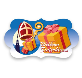 Welkom Sinterklaas feestbord 42x22cm