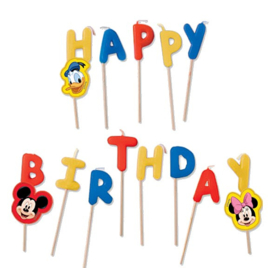 Mickey Mouse kaarsjes Happy Birthday 13st