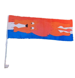 Voetbal oranje autovlag 60x20cm