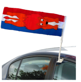 Voetbal oranje autovlag 60x20cm